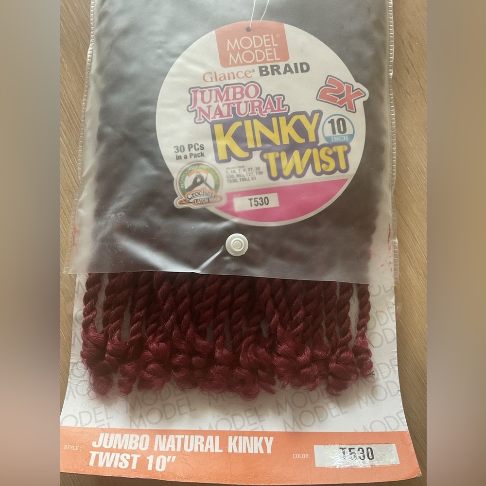 Model Model Glance Braid Jumbo Natural Kinky Twist 10” T530 30pcs Pack